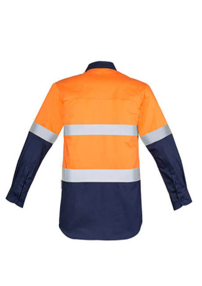 Syzmik Mens Closed Front Long Sleeve Shirt - Hoop Taped (ZW550)