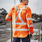 Syzmik Mens Hi Vis X Back Taped L/S Shirt (ZW690)