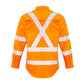 Syzmik Mens Hi Vis X Back Taped L/S Shirt (ZW690)