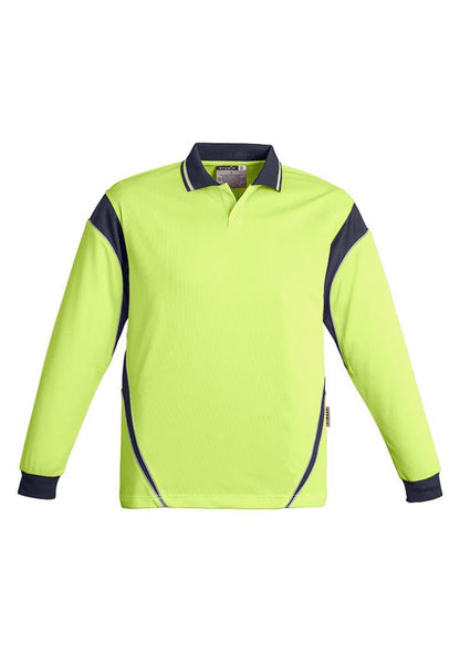 Syzmik Mens Hi Vis Aztec Long Sleeve Polo (ZH249)