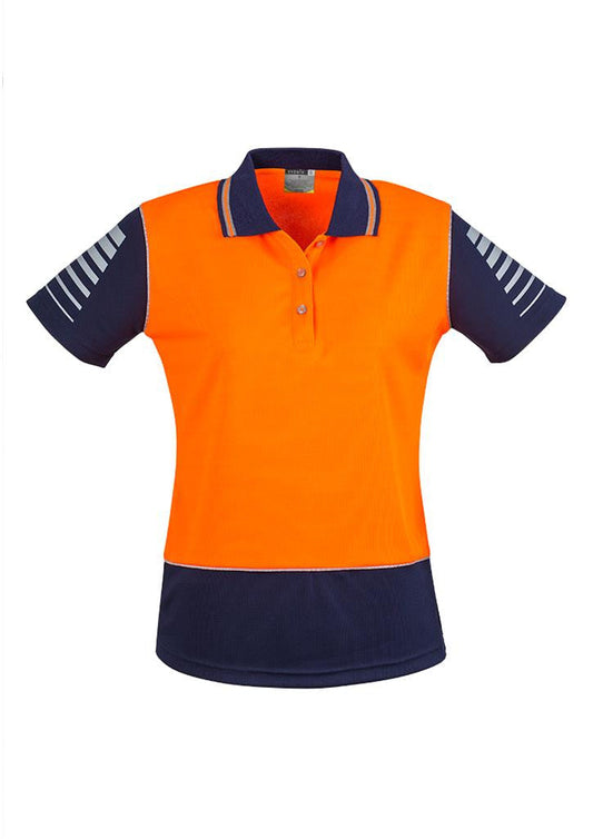 Syzmik Womens Hi Vis Zone Short Sleeve Polo (ZHL236)