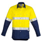 Syzmik Mens Hi Vis Spliced Industrial Shirt - Hoop Taped (ZW123)